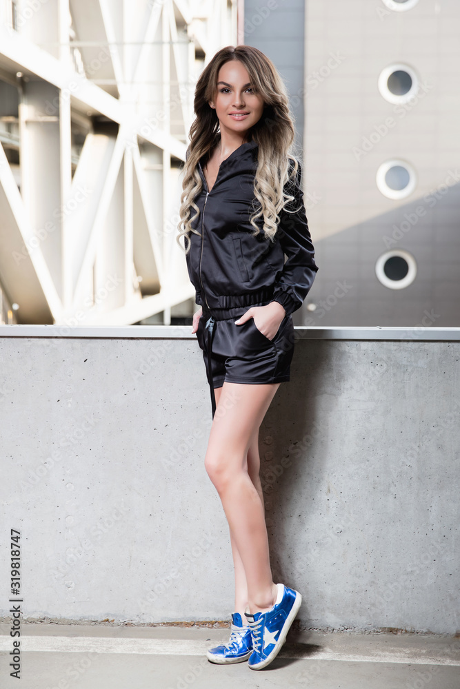 Young beautiful blonde posing outdoors Young beautiful blonde posing outdoors