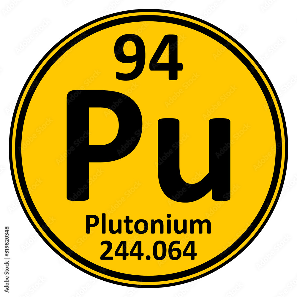 Periodic table element plutonium icon.