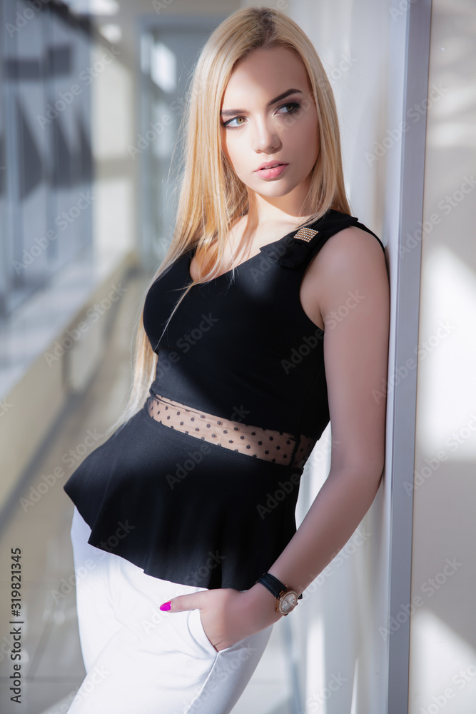 Portrait of a charming blonde