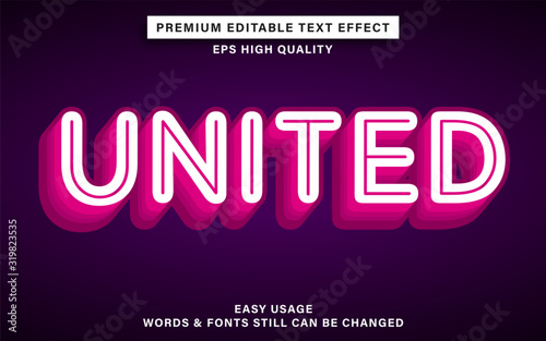 United text effect