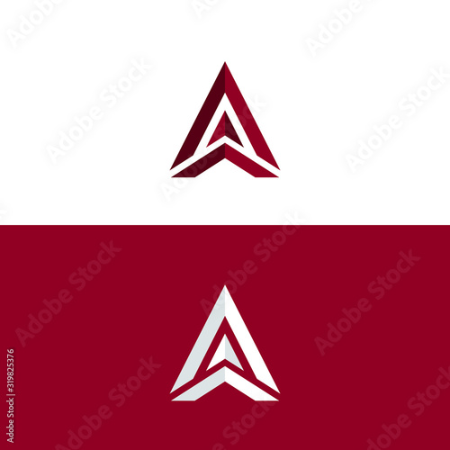 Initial letter A logo vector design template with arrow