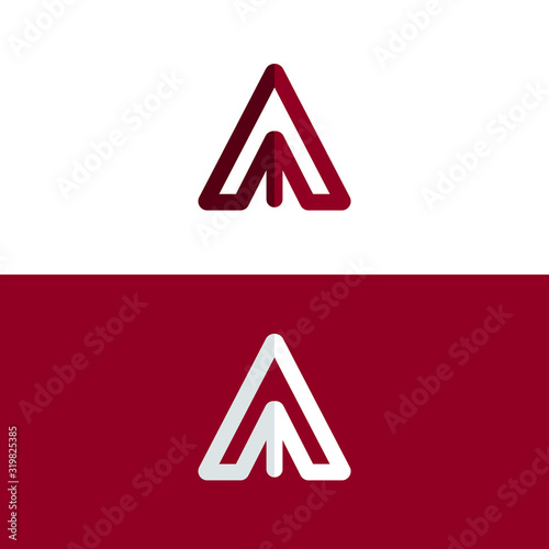 letter A logo. air star flow flight arrow icon. minimal design concept. creative apps vector illustration.