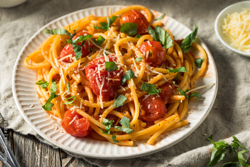 Homemade Bucatini all Amatriciana Pasta Homemade Bucatini all Amatriciana Pasta