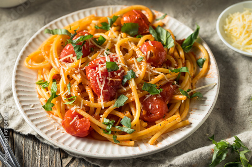 Homemade Bucatini all Amatriciana Pasta