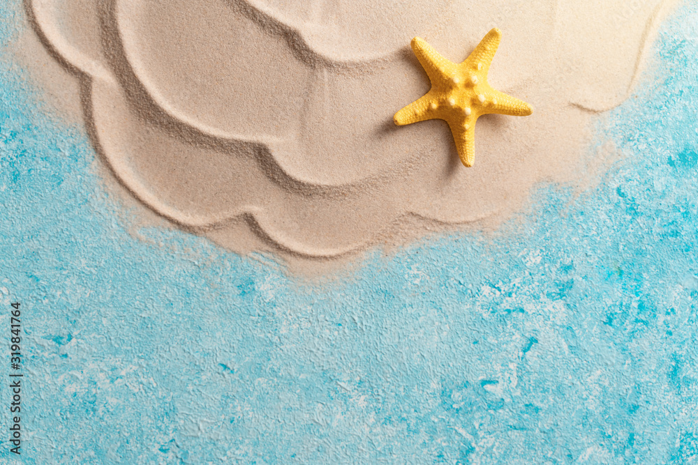 summer background Flat lay, top view, copy space summer background Flat lay, top view, copy space