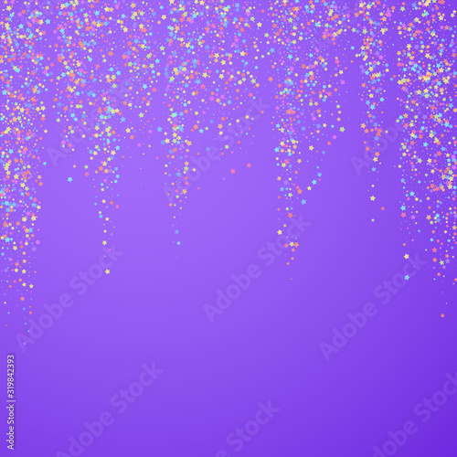 Festive confetti. Celebration stars. Colorful star