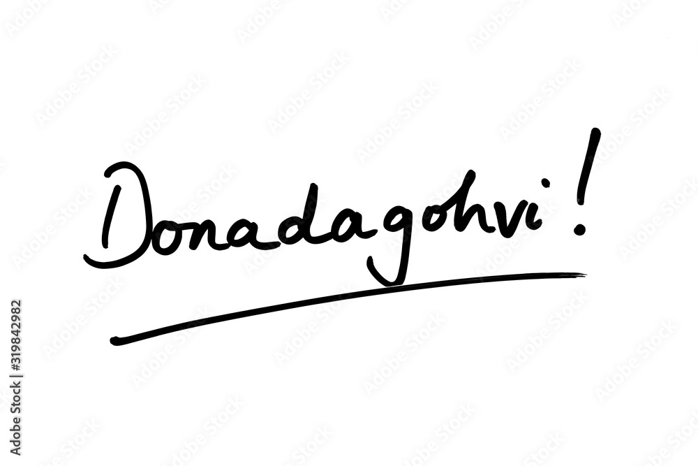 Donadagohvi! - the Cherokee word for Goodbye!