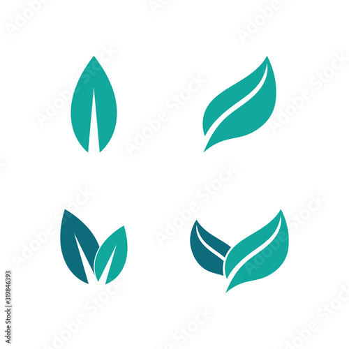 Tree leaf vector design eco friendly concept logo