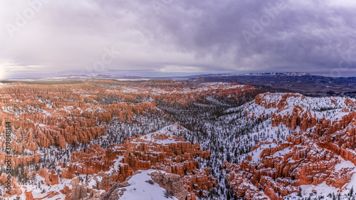 Cloudy sunset in Bryce Canyon National Park