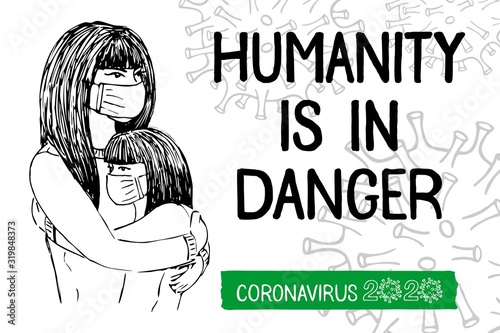 Banner on the theme of the ncov Coronavirus 2019