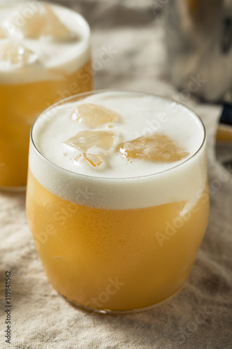 Alcoholic Tequila Lemon Sour Cocktail