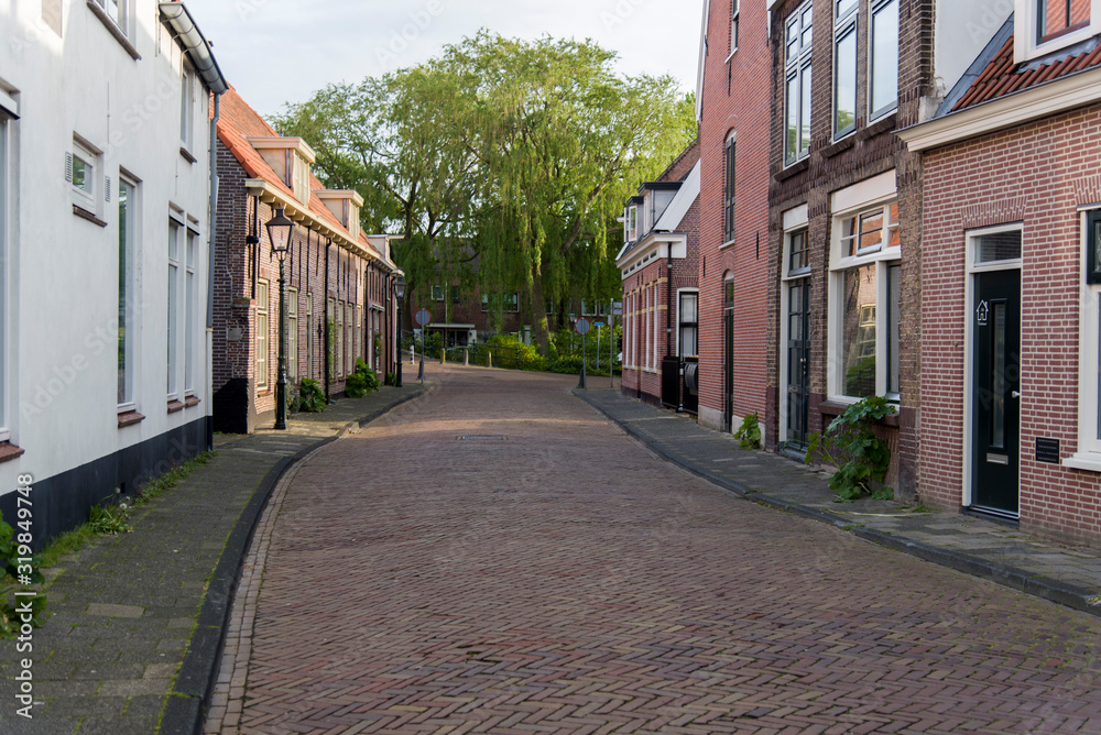Typical street in netherlands os small village