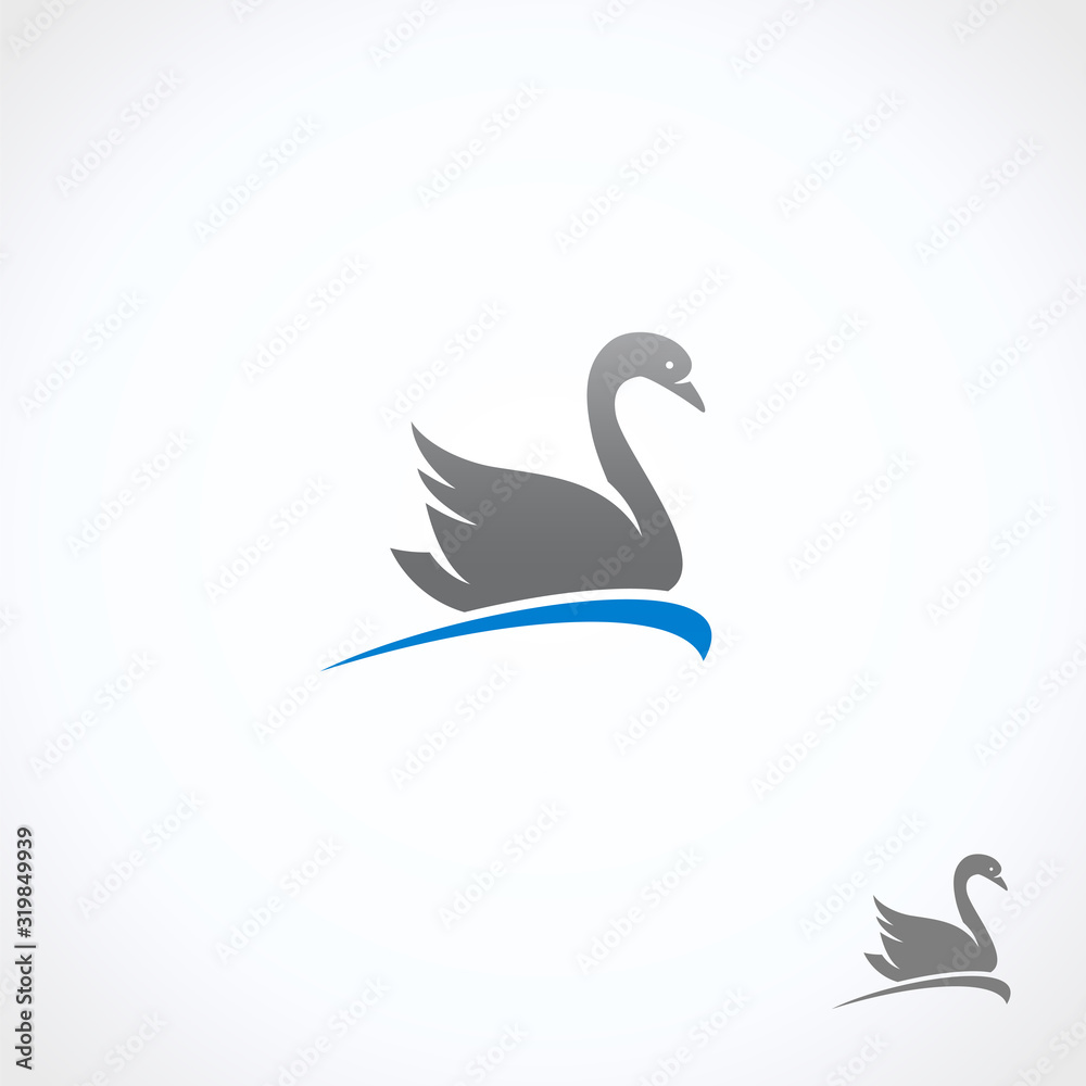 Swan set. Collection label and icons. Vector Swan set. Collection label and icons. Vector