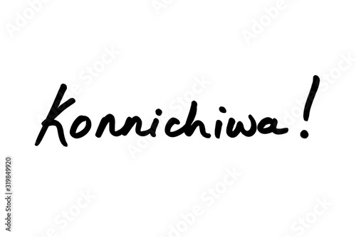 Konnichiwa - the Japanese word for Hello photo