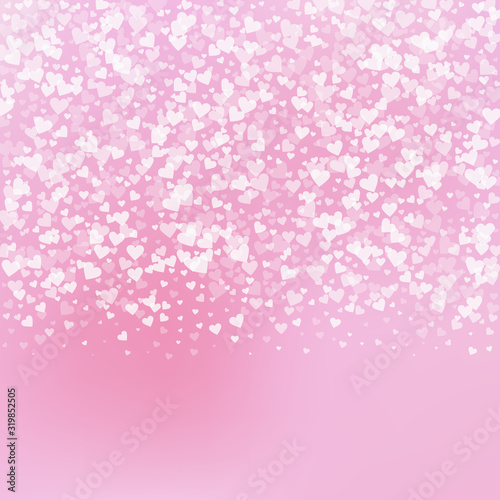 White heart love confettis. Valentine's day gradie