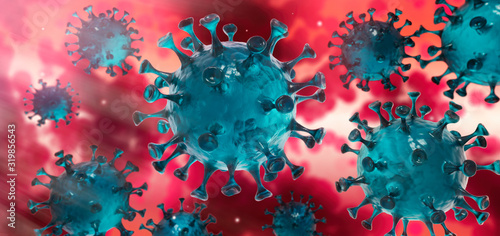 Corona Virus im Inneren des Körpers - Wuhan Virus Virus 2019nCoV