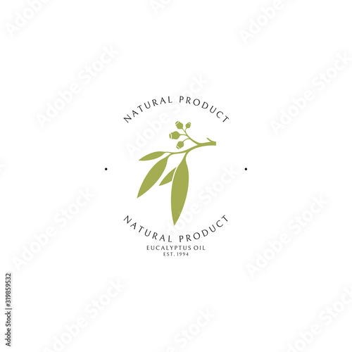 Eucalyptus oil. Logo template