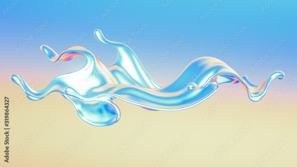Splash fluid. 3d illustration, 3d rendering. Splash fluid. 3d illustration, 3d rendering.