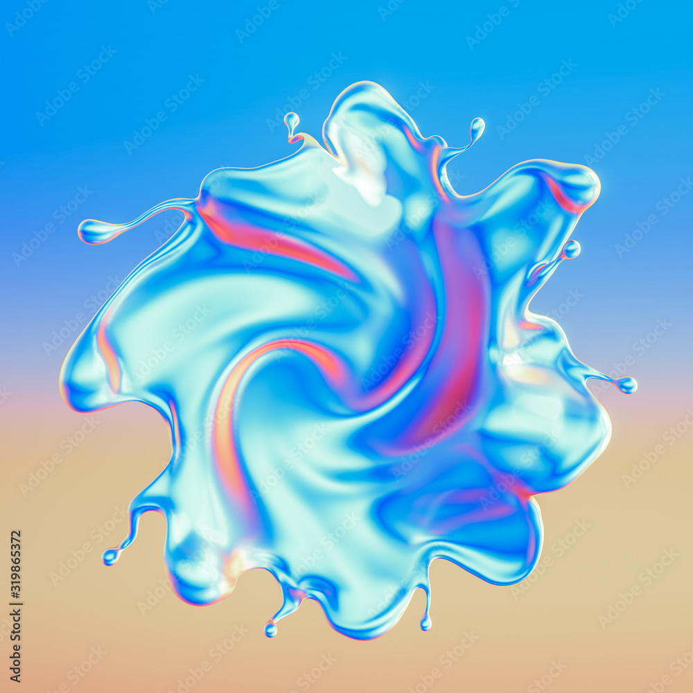 Splash fluid. 3d illustration, 3d rendering. Splash fluid. 3d illustration, 3d rendering.