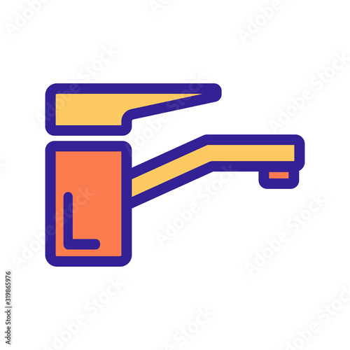 Water mixer icon vector. A thin line sign. Isolated contour symbol illustration © vectorwin