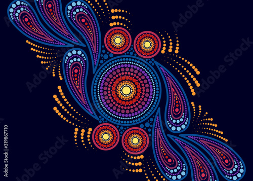 Dot art background - Vector Illustration