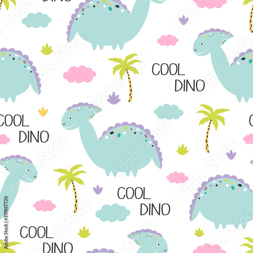 cute dino seamless pattern