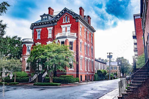 Historic building on street corner
