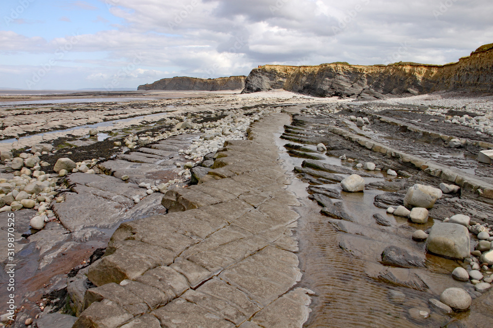 Kilve Beach Near East Quantoxhead In Somerset England Strata Of Rock Kilve Beach Near East Quantoxhead In Somerset England Strata Of Rock