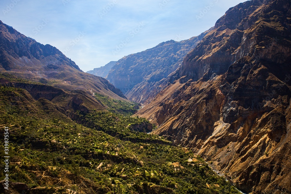 Colca Canyon, a river canyon in southern Peru Colca Canyon, a river canyon in southern Peru