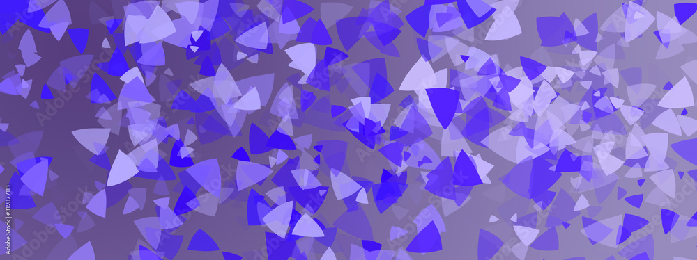 Abstract background with blue geometric petals in motion Abstract background with blue geometric petals in motion