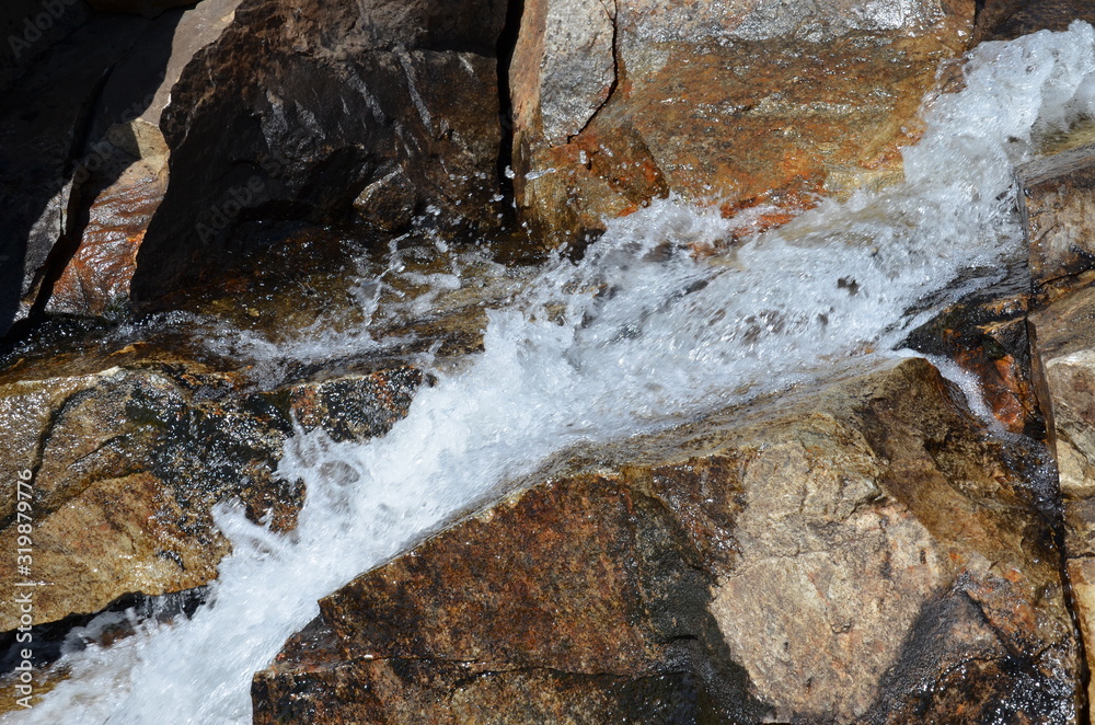 Fototapeta premium Nigardsbreen is another famous language of Jostedalsbreen. Like other glaciers, it melts, forming a powerful river - an impressive sight!