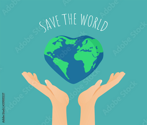 Happy Earth Day or World Environment day poster concept.