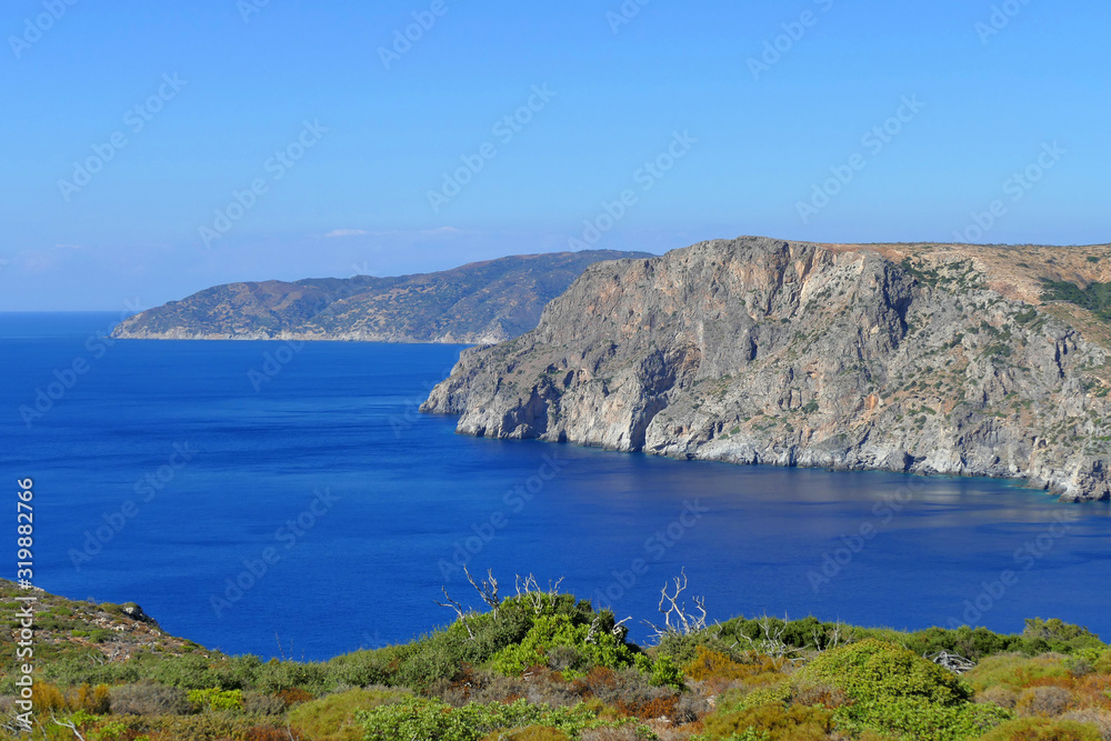 Beautiful scenery of the western coast of Kythira