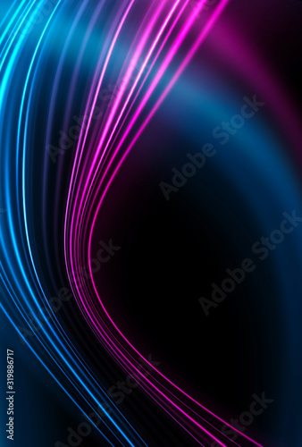 Dark background, blue and p...