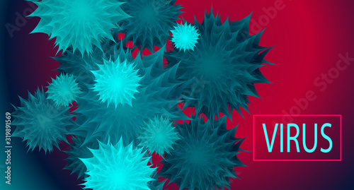 Abstract composition  viral infection for information about virus  or epidemic or pandemic or about flu or retroviral infection or coronavirus by China