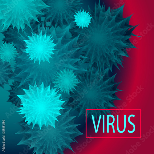 Abstract composition  viral infection for information about virus  or epidemic or pandemic or about flu or retroviral infection or coronavirus by China