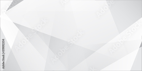 White grey triangle abstract background geometry shine and layer element vector for presentation design. Suit for business, corporate, institution, party, festive, seminar, and talks.