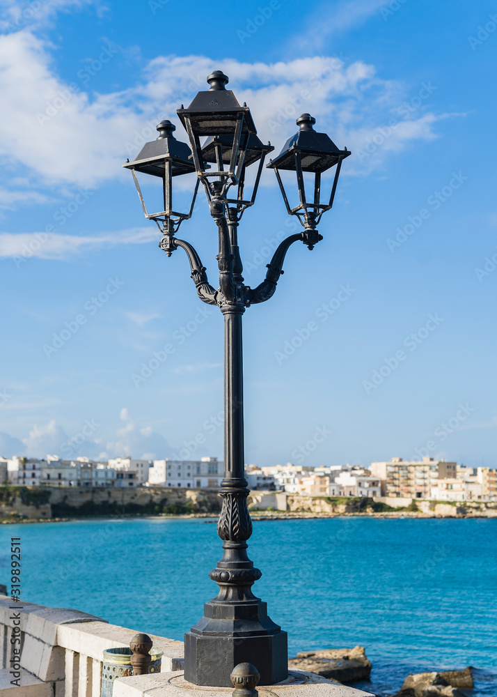street lamp on the pier