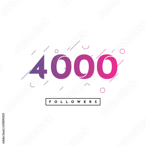 4000 Followers design