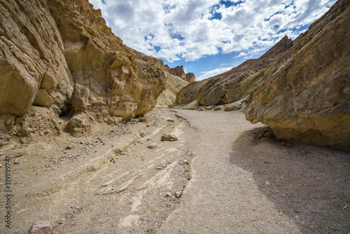 hikink the golden canyon - gower gulch circuit in death valley, california, usa