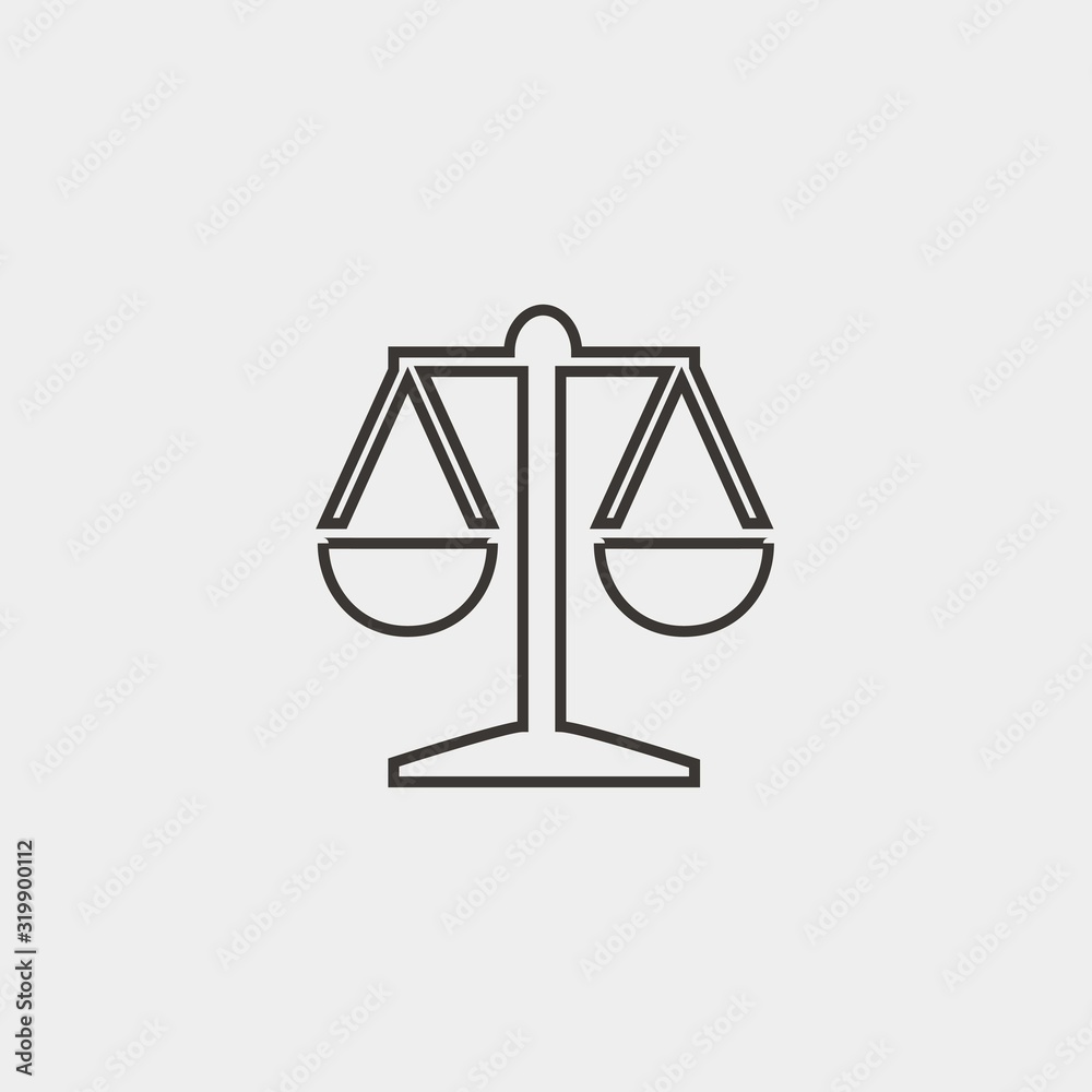 balance scale icon vector illustration and symbol foir website and graphic design balance scale icon vector illustration and symbol foir website and graphic design