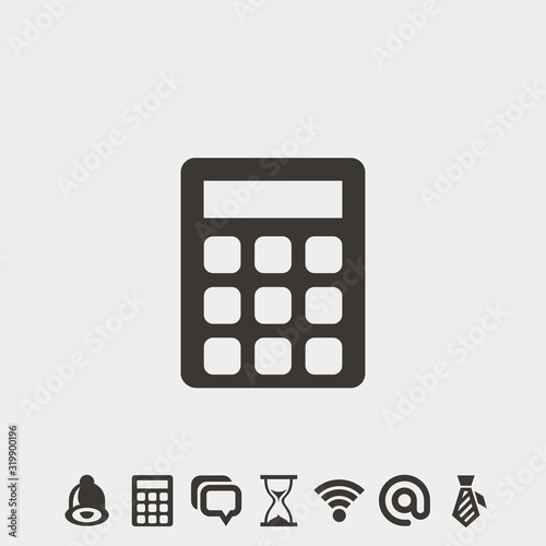 calculator icon vector illustration and symbol foir website and graphic design