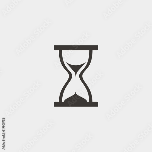 hour glass icon vector illustration and symbol foir website and graphic design photo