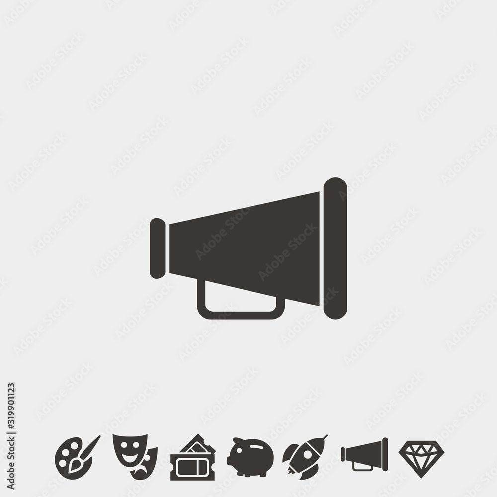 megaphone icon vector illustration and symbol foir website and graphic design megaphone icon vector illustration and symbol foir website and graphic design