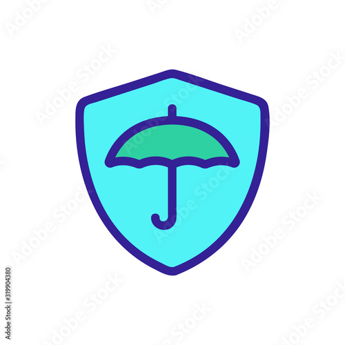 water-repellent vector icon. A thin line sign. Isolated contour symbol illustration