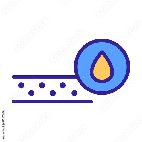 water-repellent vector icon. A thin line sign. Isolated contour symbol illustration