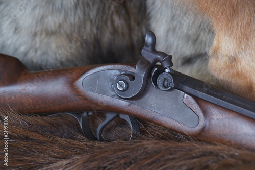 Muzzleloader Rifle - Percussion Lock Close-Up