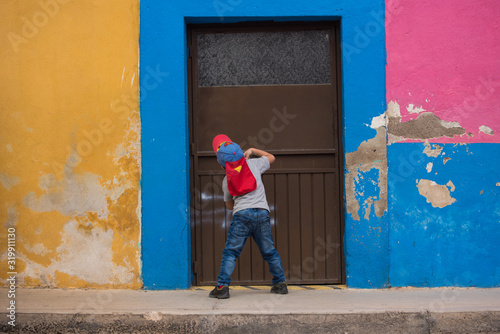 Cadereyta de Montes, Queretaro, Mexico Jul 20 2018 Beautiful streets of mexican town full of colors © Arturo Verea