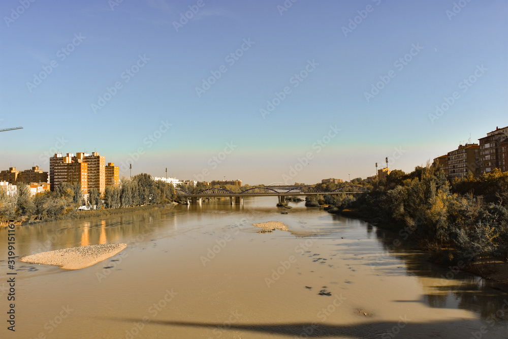 Ebro River Zaragoza Spain