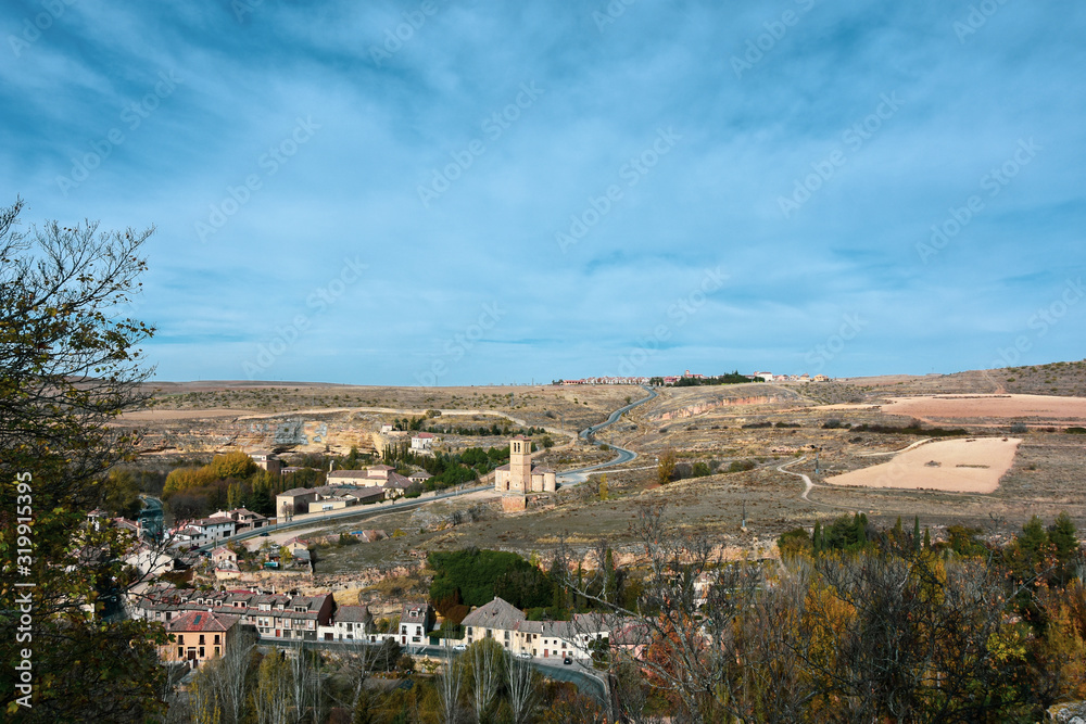 Panoramic views of Segovia Spain